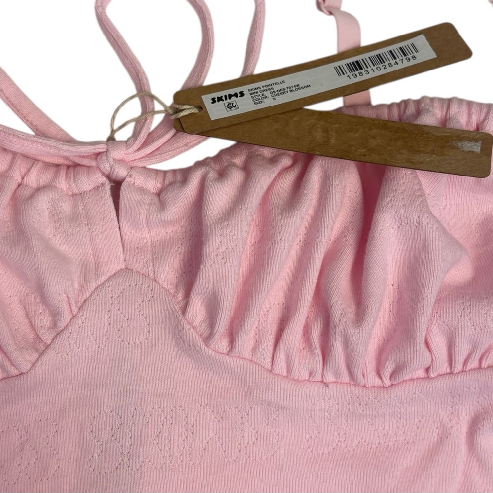 SKIMS Pointelle Mini Dress | Cherry Blossom | S | NWT - Picture 5 of 6